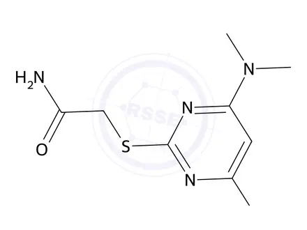 Chemical structure of 2-((4-Chloro-6-(dimethylamino)pyrimidin-2-yl)thio)acetamide
