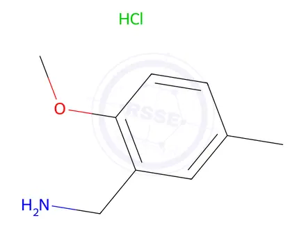 Chemical structure of 1-(2-methoxy-5-methylphenyl)methanamine hydrochloride