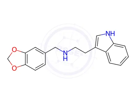 Chemical structure of N-(1,3-Benzodioxol-5-ylmethyl)-2-(1H-indol-3-yl)ethanamine