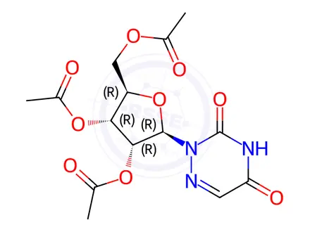Chemical structure of 6-Azauridine Triacetate