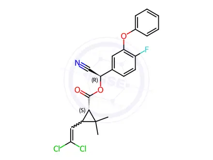 Chemical structure of β-Cyfluthrin