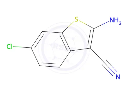 Chemical structure of 2-Amino-6-chlorobenzo[b]thiophene-3-carbonitrile