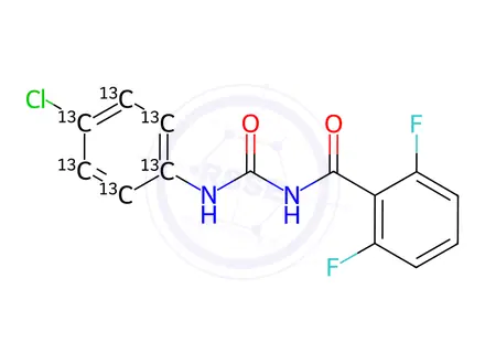 Chemical structure of Diflubenzuron-13C6