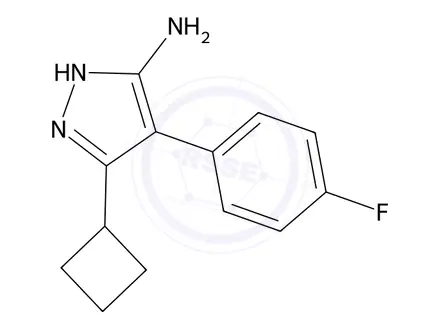 Chemical structure of 3-Cyclobutyl-4-(4-fluorophenyl)-1h-pyrazol-5-amine