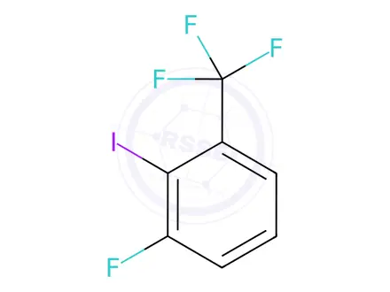 Chemical structure of Benzene, 1-fluoro-2-iodo-3-(trifluoromethyl)-