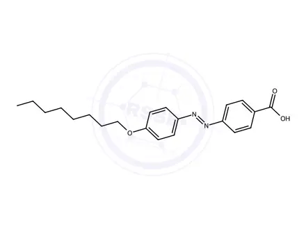 Chemical structure of 4-((4-(Octyloxy)phenyl)diazenyl)benzoic acid