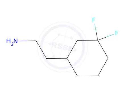 Chemical structure of 2-(3,3-Difluorocyclohexyl)ethan-1-amine