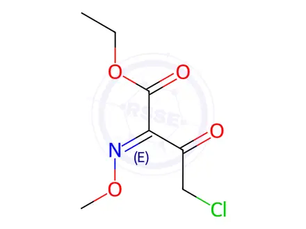 Chemical structure of ethyl 4-chloro-2-(methoxyimino)-3-oxobutanoate