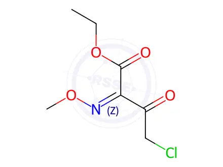 Chemical structure of Ethyl (Z)-4-chloro-2-(methoxyimino)-3-oxobutanoate