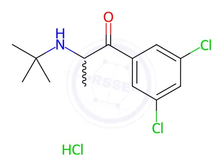 Chemical structure of Bupropion 3,5-Dichloro Impurity Hydrochloride
