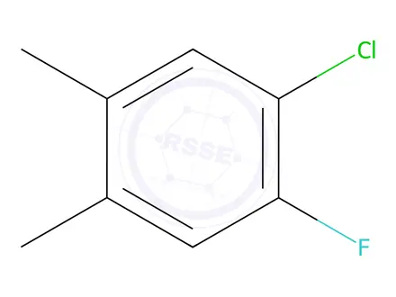 Chemical structure of Benzene, 1-chloro-2-fluoro-4,5-dimethyl-