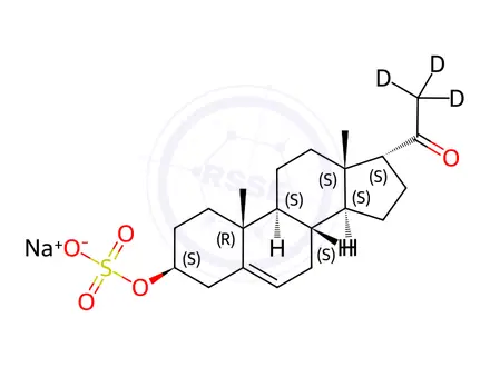 Chemical structure of Pregnenolone-[D4] sodium sulfate