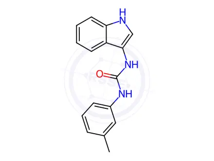 Chemical structure of 1-(1H-Indol-3-yl)-3-(m-tolyl)urea