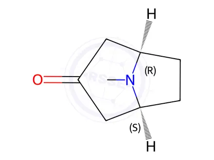 Chemical structure of Tropinone