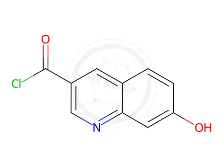 Chemical structure of 7-Hydroxyquinoline-3-carbonyl chloride