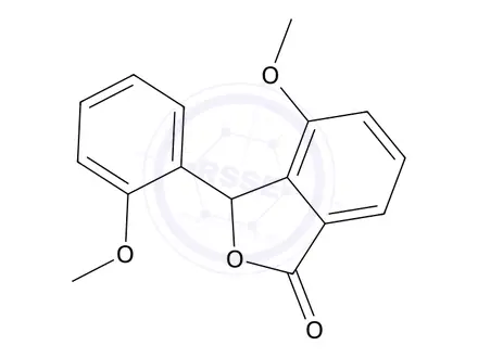 Chemical structure of 4-Methoxy-3-(2-methoxyphenyl)isobenzofuran-1(3H)-one