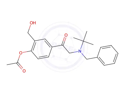 Chemical structure of 4-(N-Benzyl-N-(tert-butyl)glycyl)-2-(hydroxymethyl)phenyl Acetate