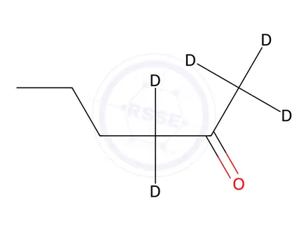 Chemical structure of 2-Hexanone-1,1,1,3,3 D5