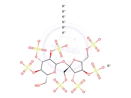 Chemical structure of Sucrose Heptasulfate, Potassium Salt(Sucralfate EP Imp