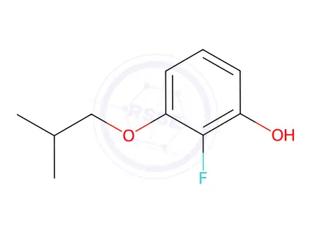 Chemical structure of 2-fluoro-3-(2-methylpropoxy)phenol