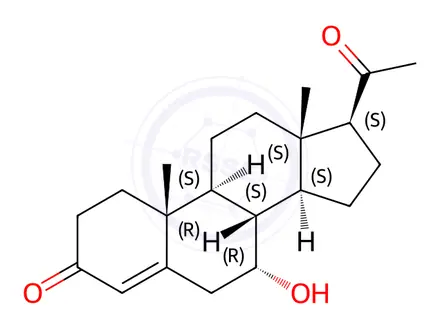 Chemical structure of 7alpha-Hydroxyprogesterone