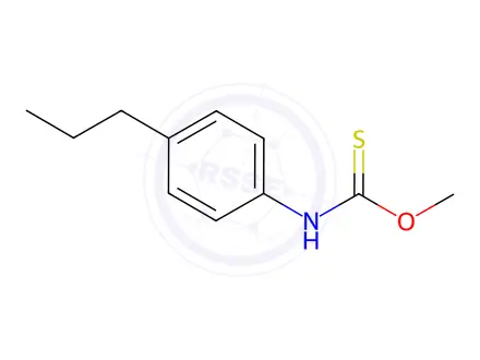 Chemical structure of O-methyl N-(4-propylphenyl)carbamothioate