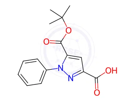 Chemical structure of 5-(Tert-butoxycarbonyl)-1-phenyl-1h-pyrazole-3-carboxylic acid