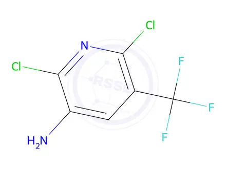Chemical structure of 2,6-Dichloro-5-(trifluoromethyl)pyridin-3-amine