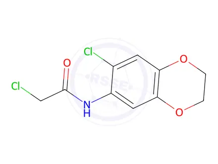 Chemical structure of 2-Chloro-N-(7-Chloro-2,3-Dihydro-1,4-Benzodioxin-6-Yl)Acetamide