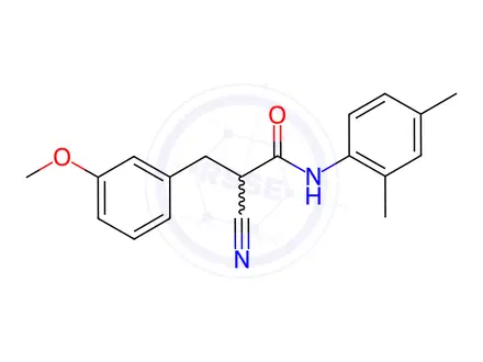 Chemical structure of 2-Cyano-N-(2,4-dimethylphenyl)-3-(3-methoxyphenyl)propanamide