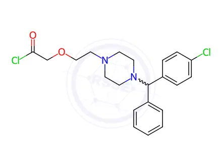 Chemical structure of [2-[4-[(4-Chlorophenyl)phenylmethyl]-1-piperazinyl]ethoxy]acetyl Chloride