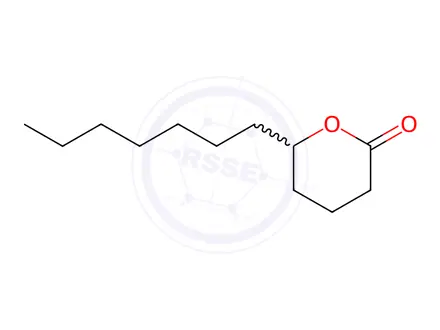Chemical structure of Delta-Dodecanolactone