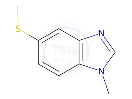 Chemical structure of Benzimidazole, 1-methyl-5-(methylthio)-(8CI)