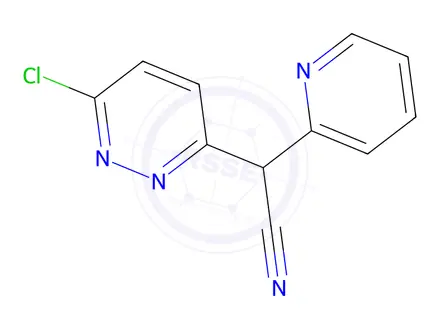 Chemical structure of 2-(6-Chloro-3-pyridazinyl)-2-(2-pyridinyl)-acetonitrile