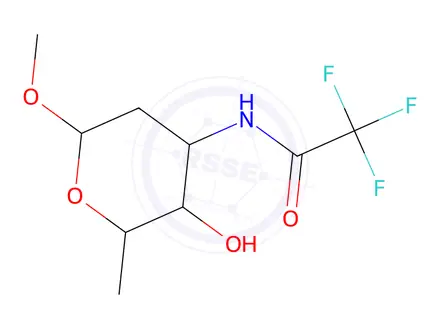 Chemical structure of Methyl 2,3,6-Trideoxy-3-[(2,2,2-trifluoroacetyl)amino]-L-lyxo-hexopyranoside