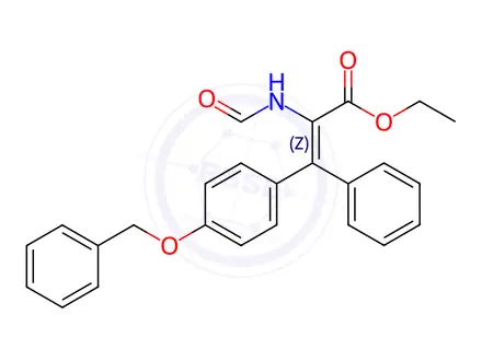 Chemical structure of Ethyl 3-[4-(Benzyloxy)phenyl]-2-formamido-3-phenylacrylate