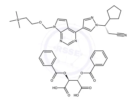 Chemical structure of Ruxolitinib Phosphate Impurity 51 Dibenzoyl-D-tartaric acid