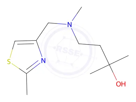 Chemical structure of 2-Methyl-4-(methyl((2-methylthiazol-4-yl)methyl)amino)butan-2-ol