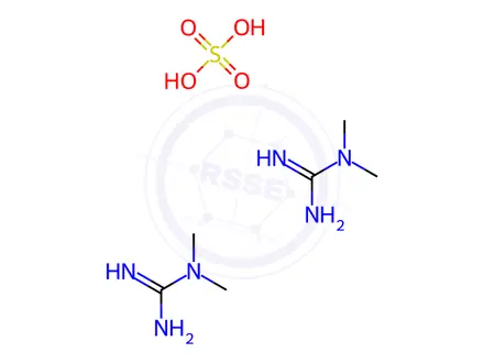 Chemical structure of Metformin Impurity 10 Sulfate
