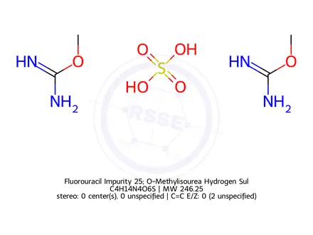 Chemical structure of Fluorouracil Impurity 25; O-Methylisourea Hydrogen Sul