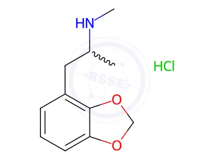 Chemical structure of 2,3-Methylenedioxy methamphetamine hydrochloride