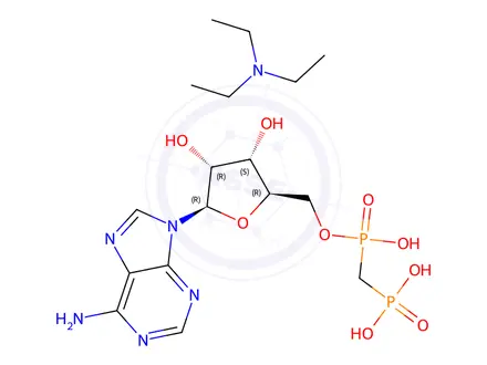 Chemical structure of Adenosine 5'-(α,β-Methylene)diphosphate Triethylamine Salt