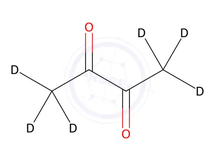 Chemical structure of 2,3-Butanedione-d6 (Major)