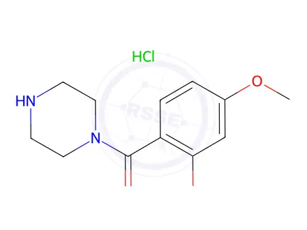 Chemical structure of 1-(2,4-Dimethoxybenzoyl)piperazine hydrochloride
