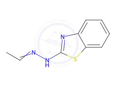 Chemical structure of Acetaldehyde, 2-benzothiazolylhydrazone (6CI,7CI,8CI,9CI)