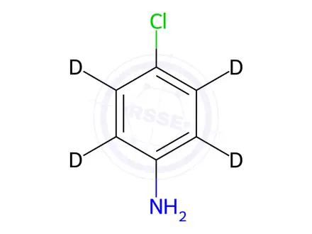 Chemical structure of 4-Chloroaniline-d4