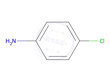 Chemical structure of 4-Chloroaniline