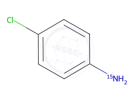 Chemical structure of 4-Chloroaniline-15N