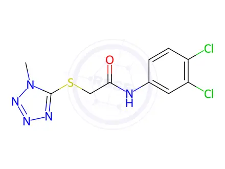 Chemical structure of N-(3,4-dichlorophenyl)-2-((1-methyl-1H-tetrazol-5-yl)thio)acetamide