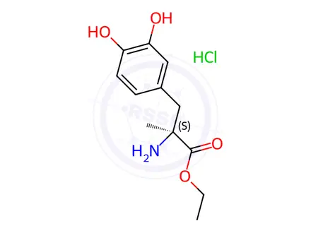 Chemical structure of Methyldopate Hydrochloride